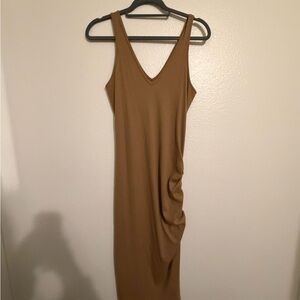 a new day Tan Midi Dress